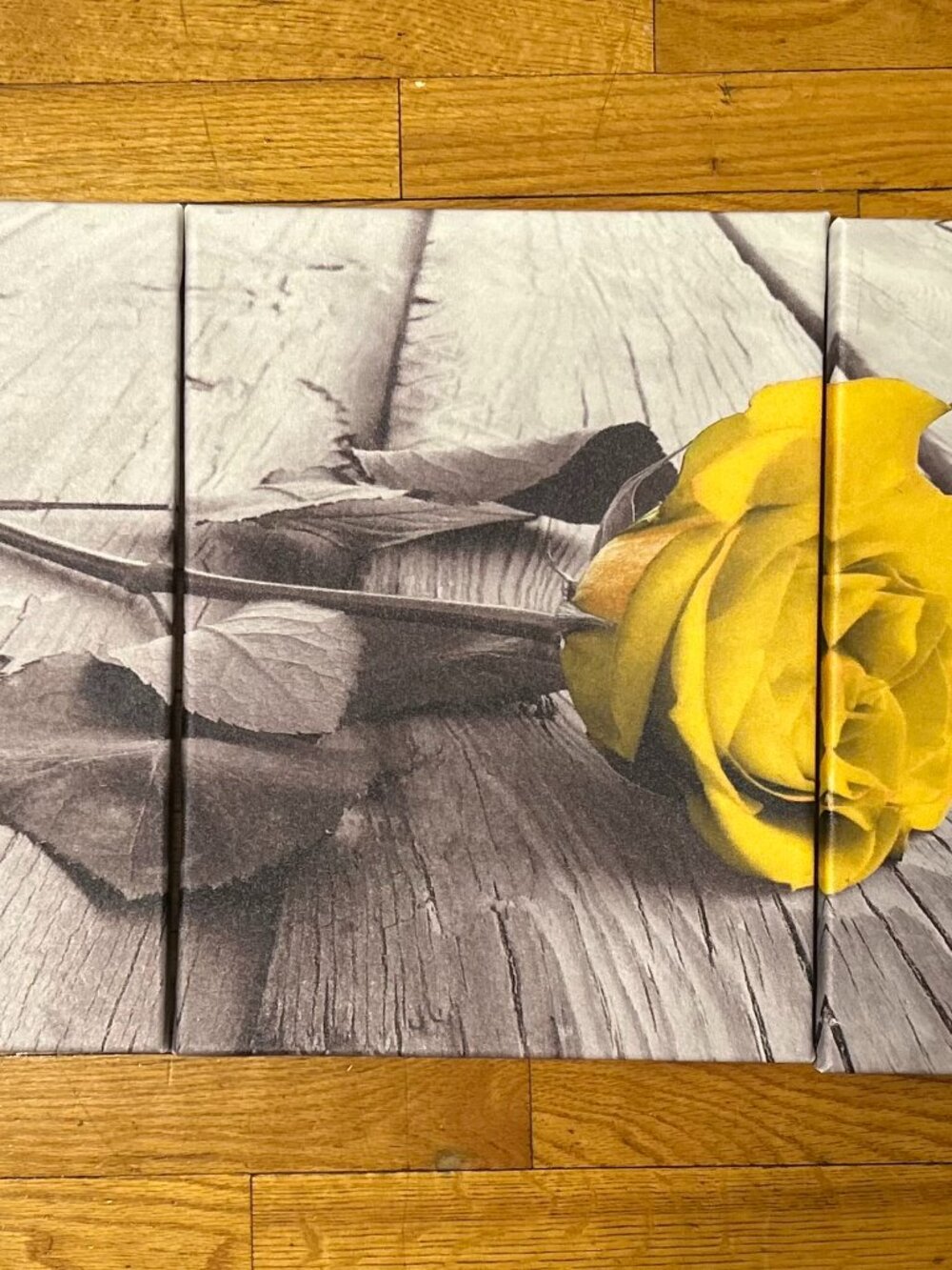 Yellow Flower Art Canvas - Three Pieces